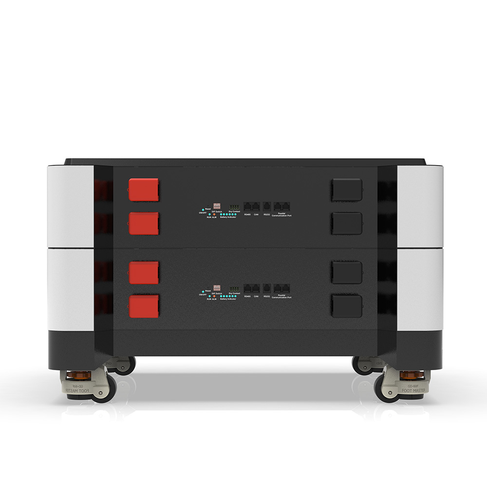 20 kWh (51,2 V, 200 Ah x 2) bewegliche Stapel-Energiespeicherbatterie für den Haushaltsgebrauch
